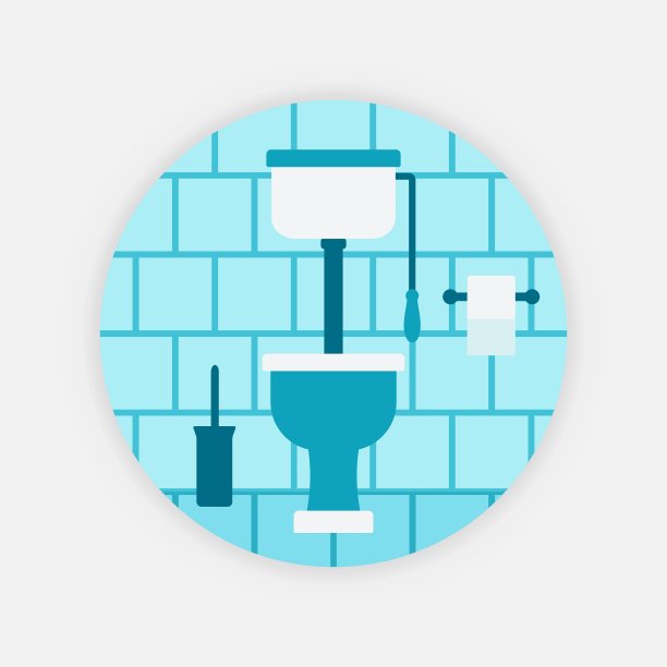 内部有高水箱抽水马桶图片下载