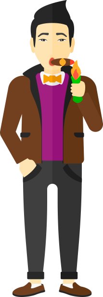 男人抽雪茄图片下载