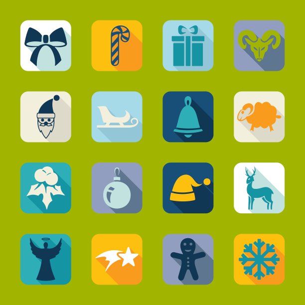 圣诞标志套装图片下载