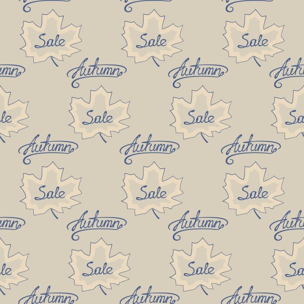 无缝模式的秋季销售图片下载