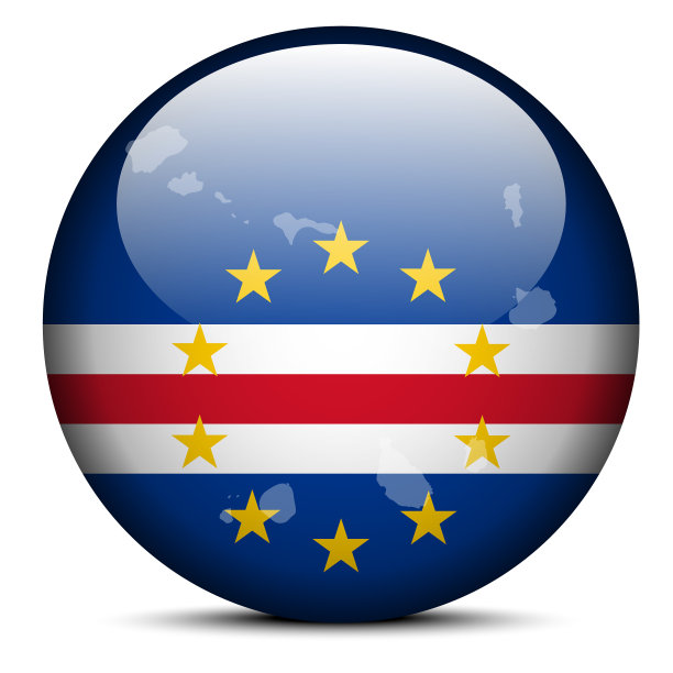 佛得角共和国国旗按钮地图图片下载