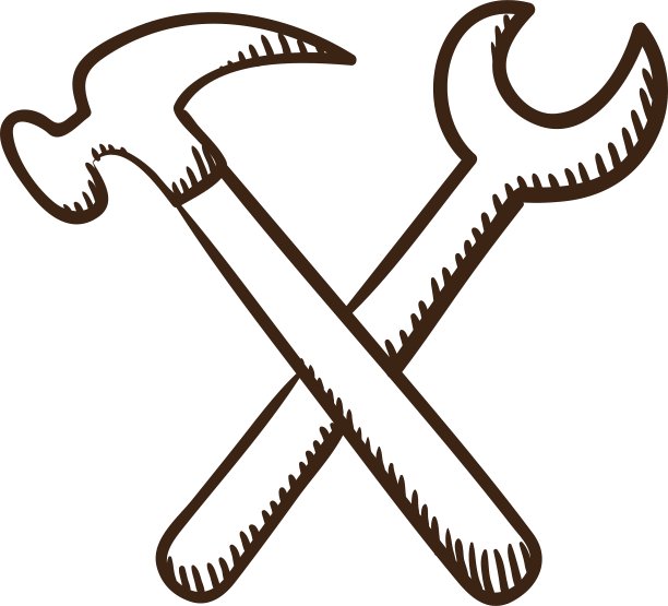 扳手、螺丝刀工具符号图片下载