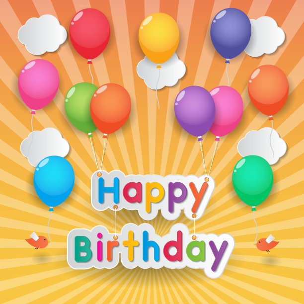 生日快乐气球图片下载