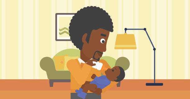 父亲喂养婴儿图片下载