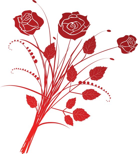 花背景红玫瑰花束图片下载