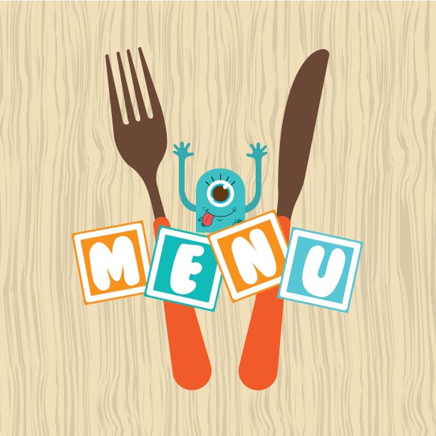 孩子的菜单设计图片下载