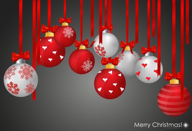 带丝带和蝴蝶结的圣诞舞会图片下载