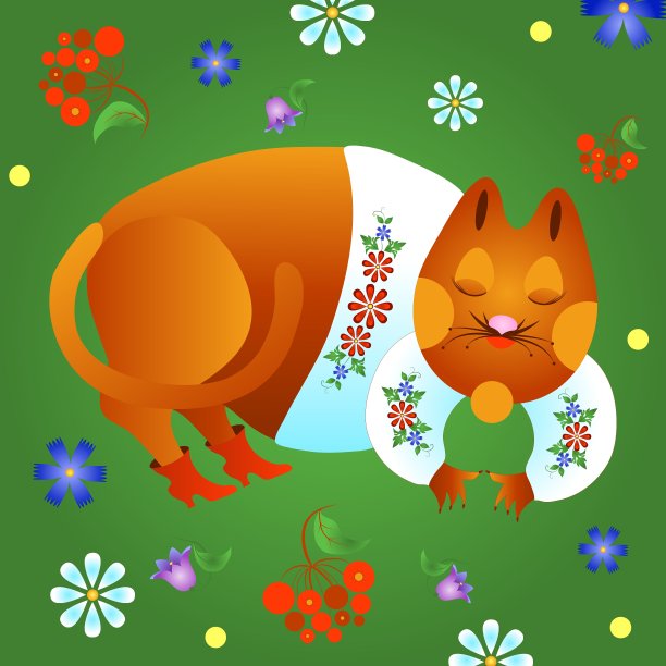 红色的猫图片下载