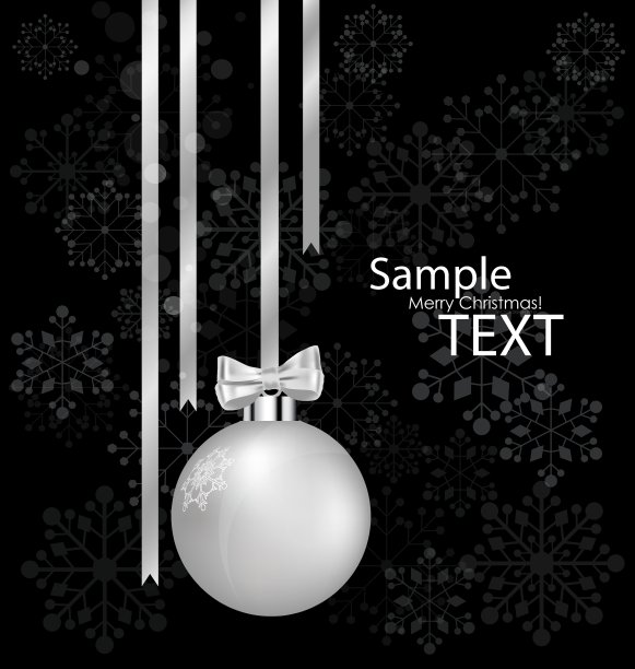 有丝带和蝴蝶结的圣诞舞会图片下载