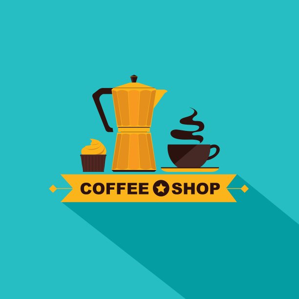 咖啡图标菜单菜单咖啡店平面设计图片下载