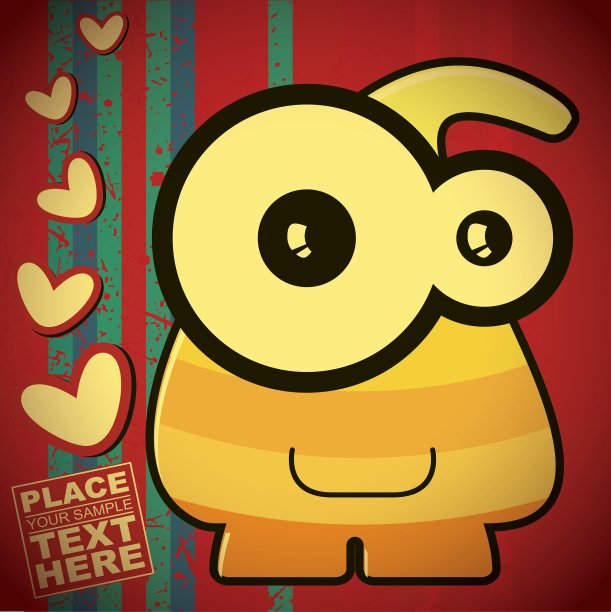 怪物的复古背景图片下载