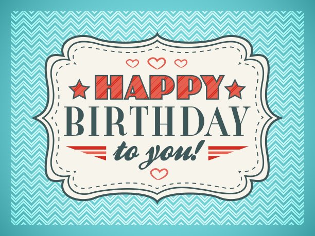 生日快乐卡片排版字母字体类型图片下载