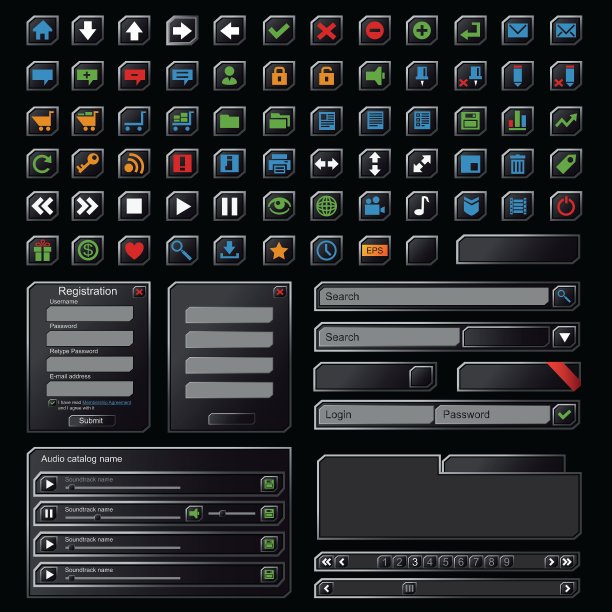 网页设计元素图片下载