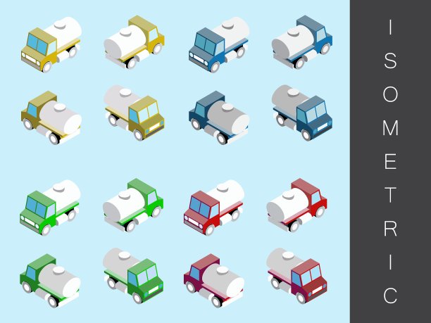 等距传输图标集图片下载