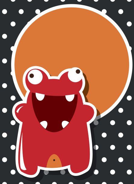 可爱的彩色的怪物图片下载