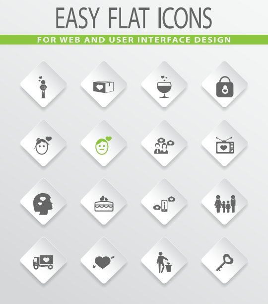 情人节图标集图片下载