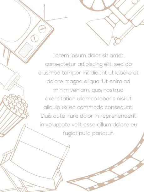 手绘电影卡图片下载