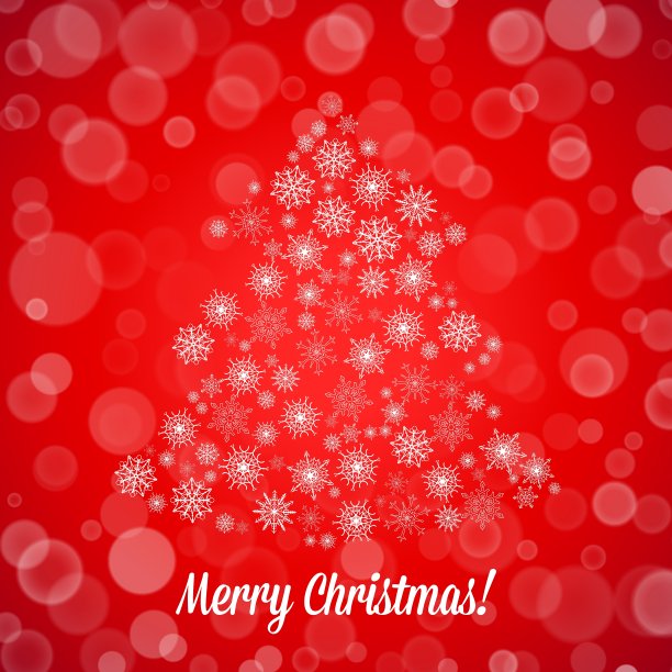 用雪花和散糕做成的圣诞树图片下载