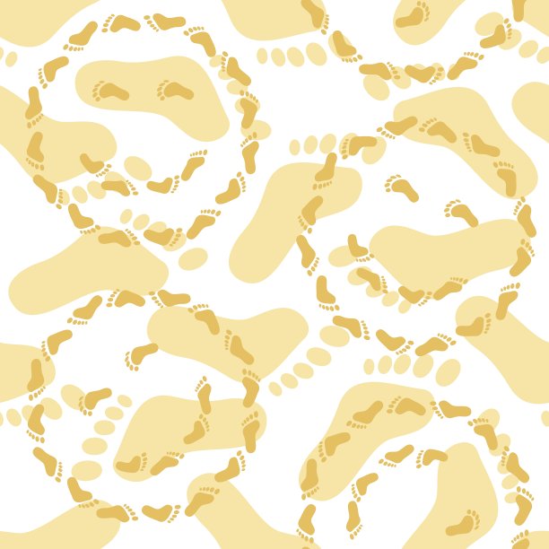 无缝的笑脸和脚印图片下载