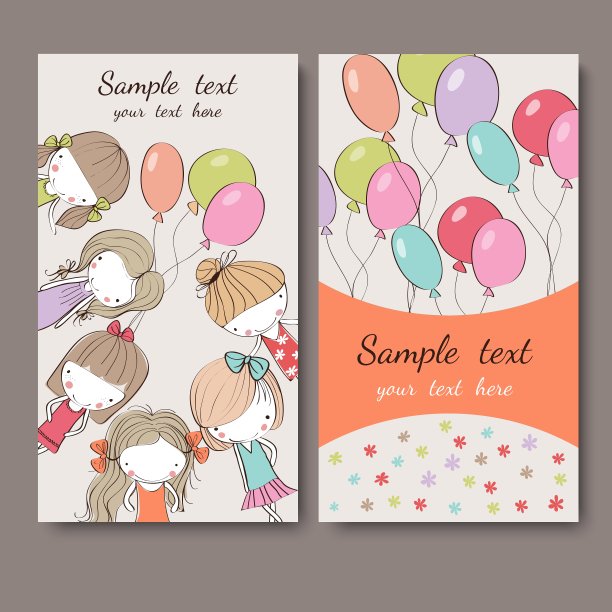 有孩子照片的名片图片下载