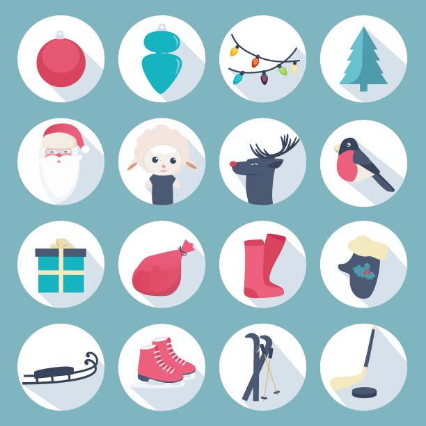 新年标志套装图片下载