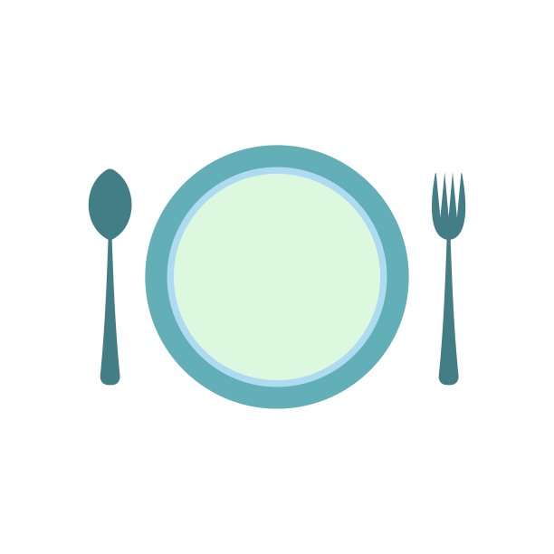 餐具与盘子平图标图片下载