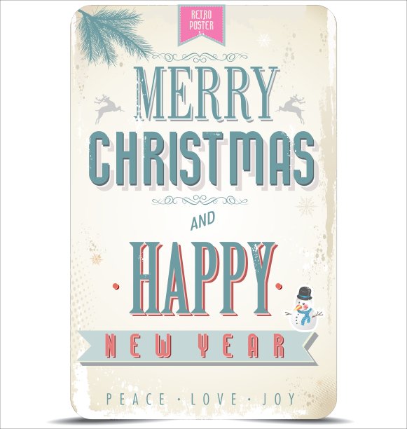 新年快乐，圣诞快乐图片下载