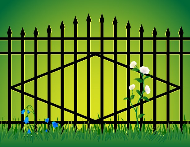 门和鲜花图片下载