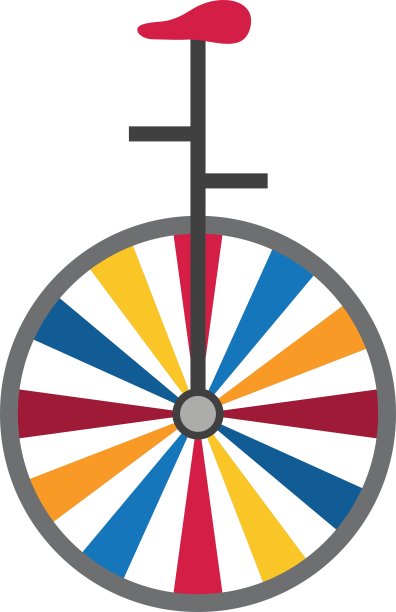 自行车图标马戏团和嘉年华设计图片下载