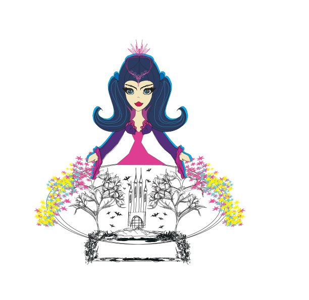 年轻漂亮的女巫和水晶球图片下载