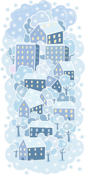 冬季旧城背景图片下载