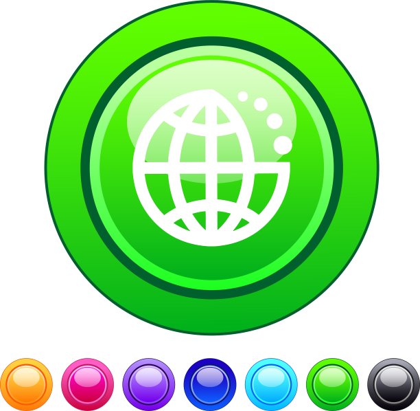 地球圆按钮图片下载