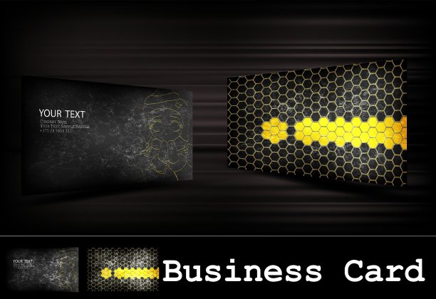 黑色名片套图片下载