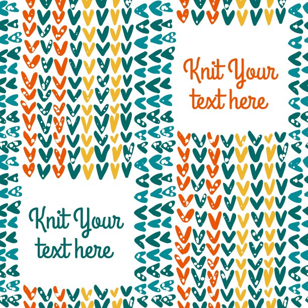 针织无缝模式与文本字段图片下载