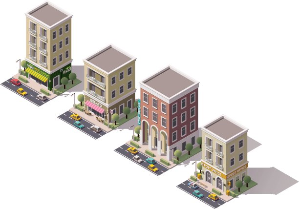 等距建筑组图片下载