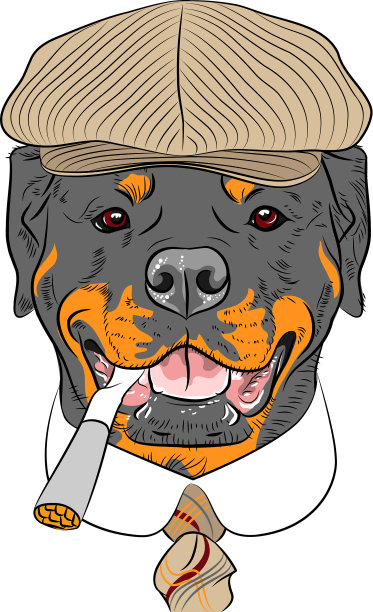 时髦的罗威纳犬品种图片下载