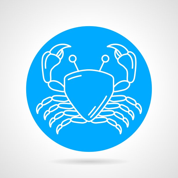 蟹蓝圆图标图片下载