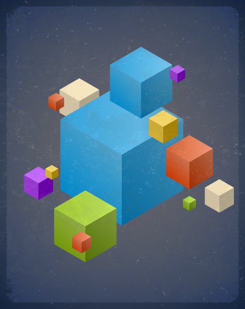 老卡片和老式的组合方块图片下载