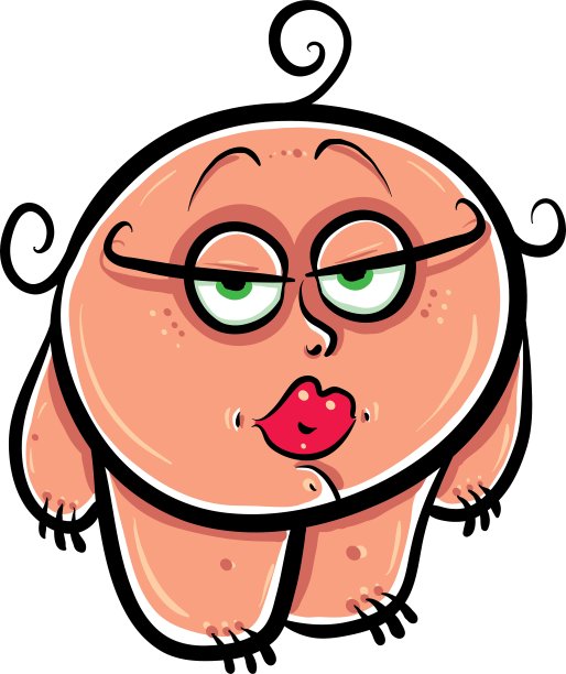 有趣的卖弄风情的女孩可爱的女人图标图片下载