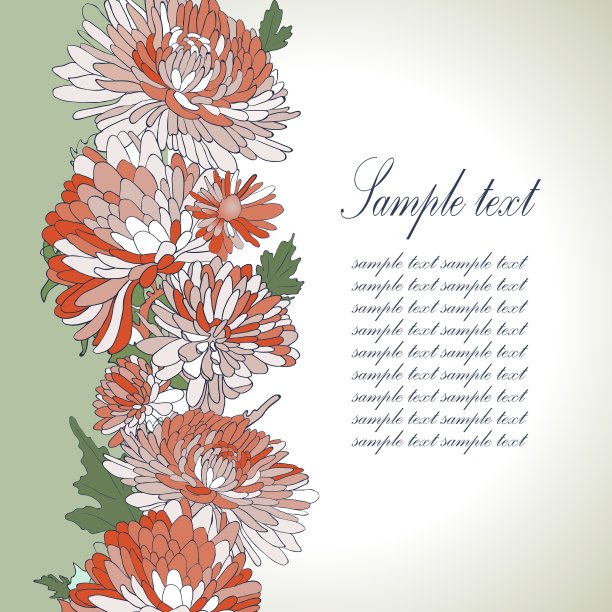 花图案背景与菊花图片下载