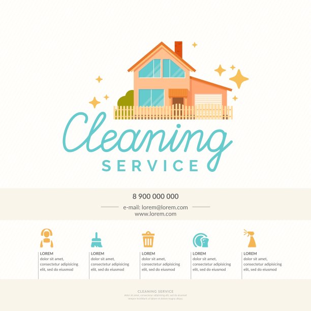 概念海报和清洁标志图片下载