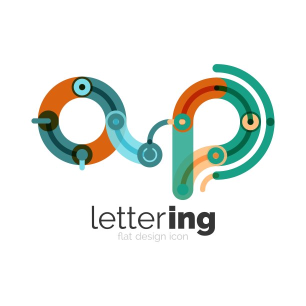 线性商业标志字母图片下载