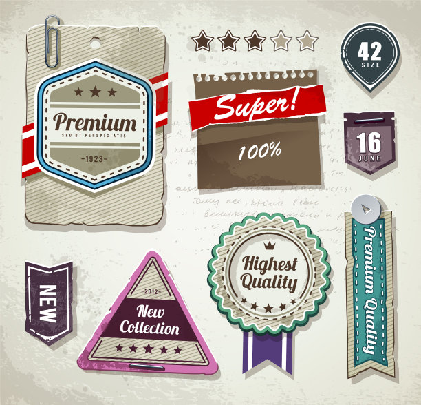 一套垃圾纸标签图片下载