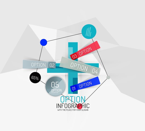 现代抽象商业几何信息图图片下载