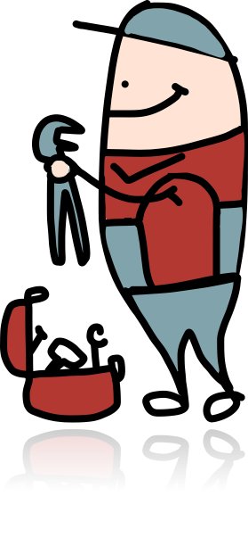 机修工，有扳手和装仪器的手提箱图片下载