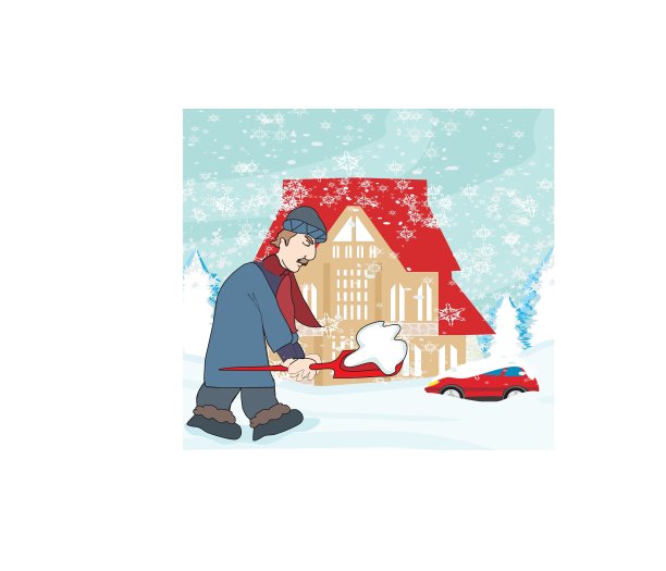 人铲雪图片下载