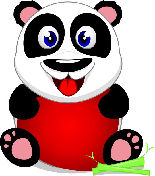 爱心熊猫宝宝图片下载
