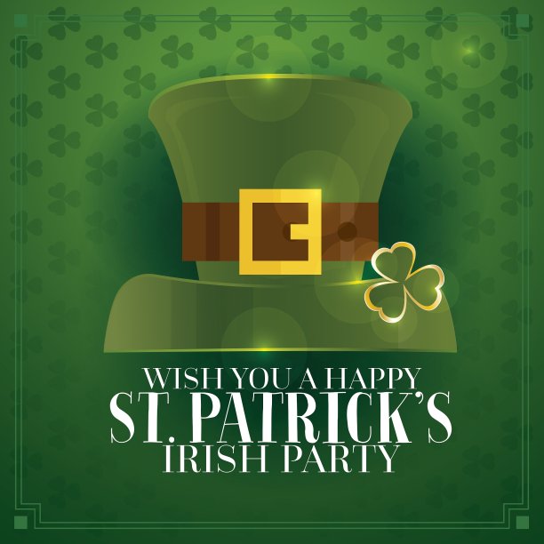 排版圣帕特里克节复古背景图片下载