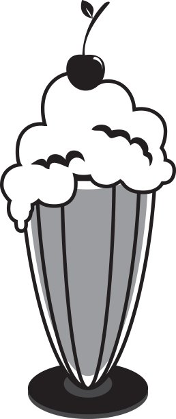 美味冰淇淋孤立扁平图标图片下载