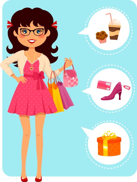 购物中心的女孩图片下载